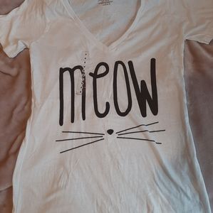 🐱 MEOW white Tee